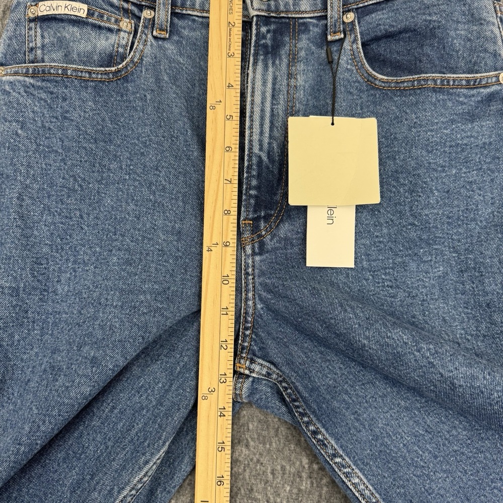 Calvin Klein Barrel Jeans Women's 29 Runaway Blue High Rise NWT - Picture 3 of 16